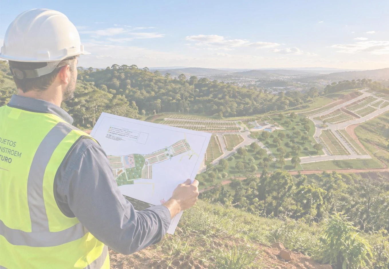 O projeto do Residencial Eucaliptos — vista aérea em Itapecerica da Serra
